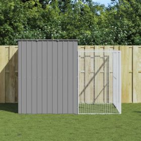 Dog House Light Grey Galvanized Steel Medium Durable Dog House